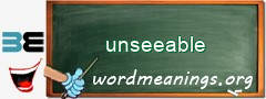 WordMeaning blackboard for unseeable